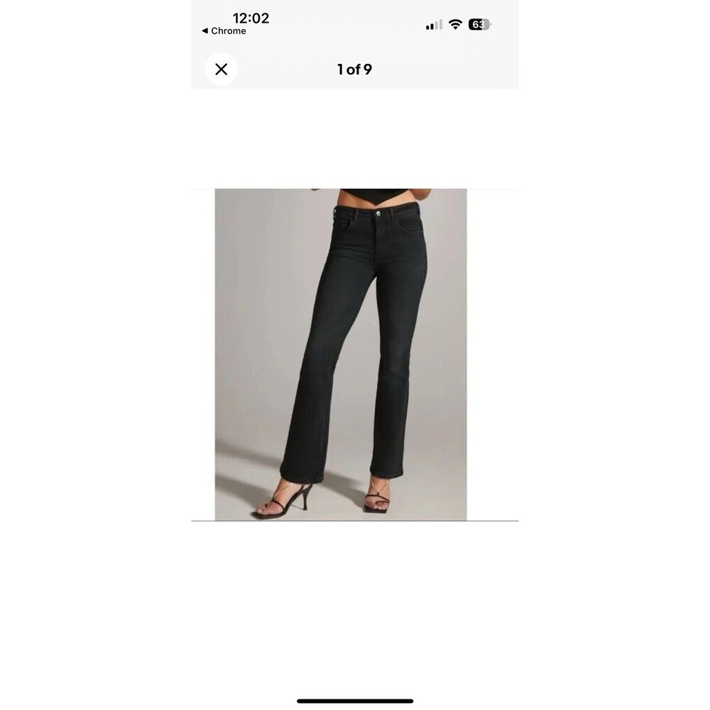 Anthropologie Pilcro Demilune Bootcut Jeans Waist 28 Mid Rise Washed Black